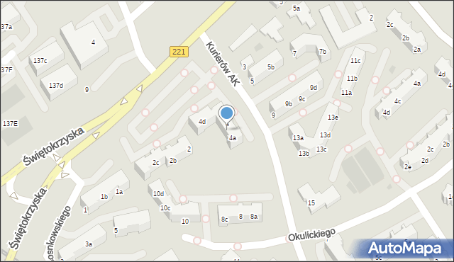 Gdańsk, Kurierów Armii Krajowej, 4b, mapa Gdańska