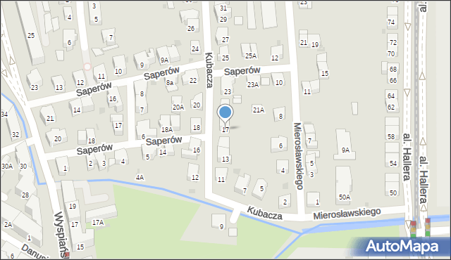 Gdańsk, Kubacza Franciszka, 17, mapa Gdańska