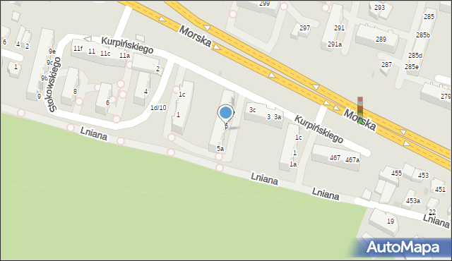 Gdynia, Kurpińskiego Karola, 5c, mapa Gdyni