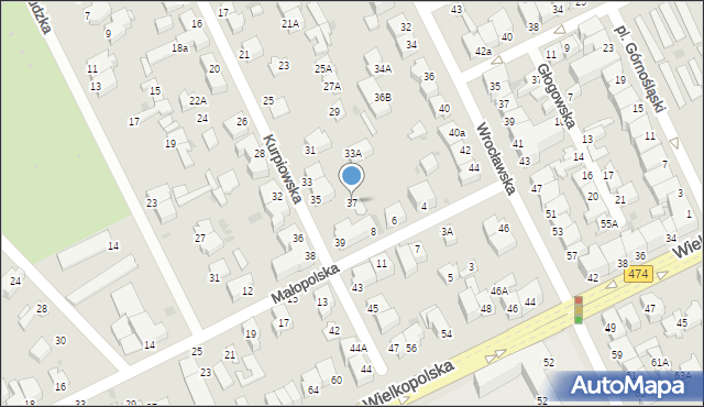 Gdynia, Kurpiowska, 37, mapa Gdyni