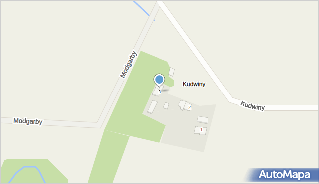 Gęsie Góry, Kudwiny, 3, mapa Gęsie Góry