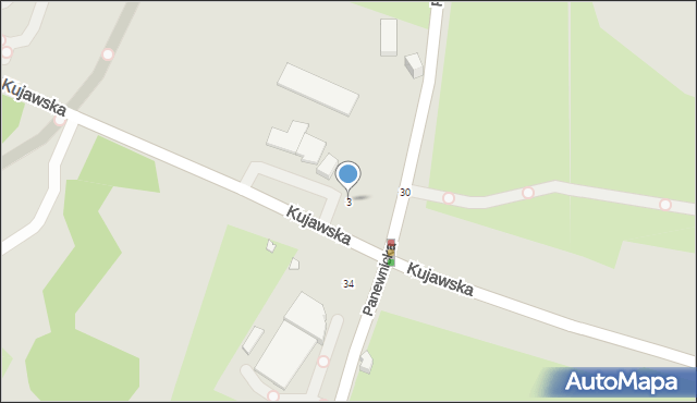 Gliwice, Kujawska, 3, mapa Gliwic