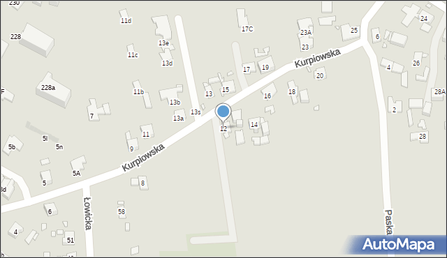 Gliwice, Kurpiowska, 12, mapa Gliwic