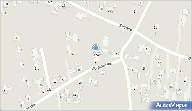 Gliwice, Kurpiowska, 23A, mapa Gliwic