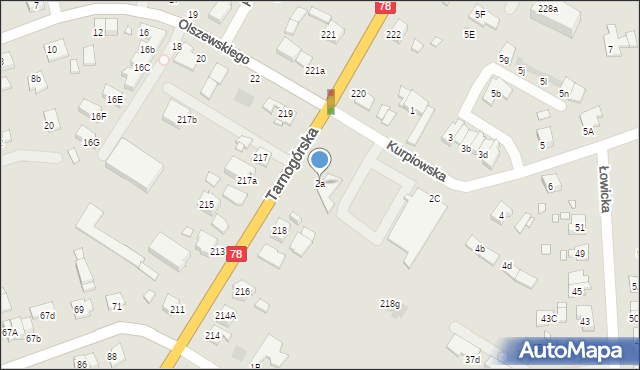 Gliwice, Kurpiowska, 2a, mapa Gliwic