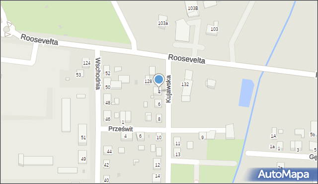 Gniezno, Kujawska, 4, mapa Gniezna