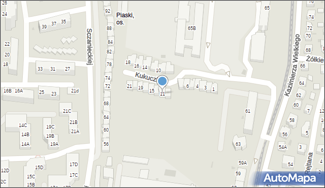 Gorzów Wielkopolski, Kukuczki Jerzego, 11, mapa Gorzów Wielkopolski
