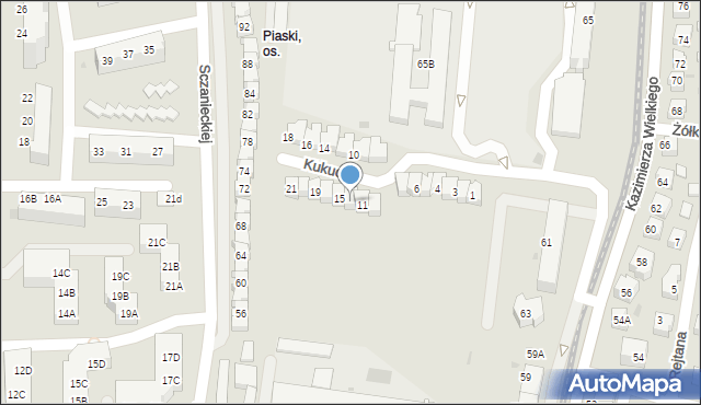 Gorzów Wielkopolski, Kukuczki Jerzego, 13, mapa Gorzów Wielkopolski