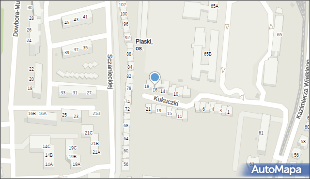 Gorzów Wielkopolski, Kukuczki Jerzego, 16, mapa Gorzów Wielkopolski