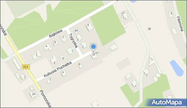 Grabowiec, Kubusia Puchatka, 12, mapa Grabowiec