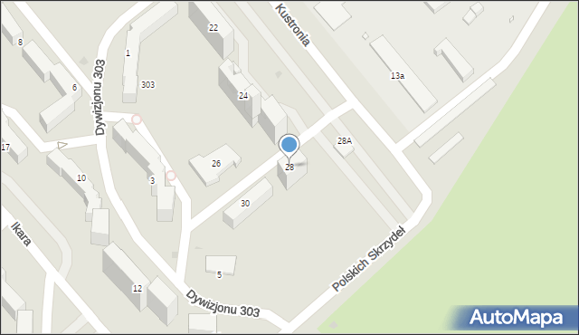 Grudziądz, Kustronia Józefa, gen., 28, mapa Grudziądza