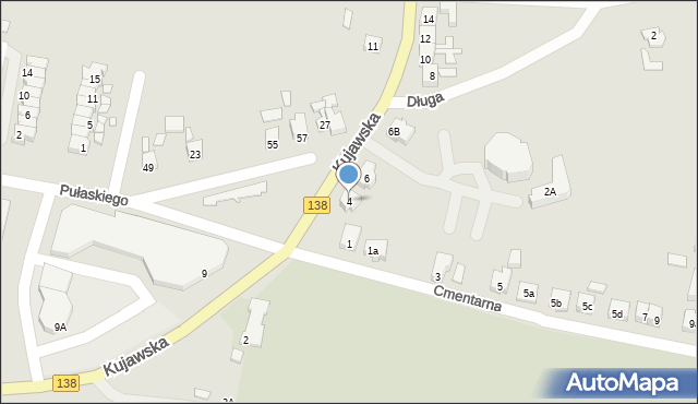 Gubin, Kujawska, 4, mapa Gubin