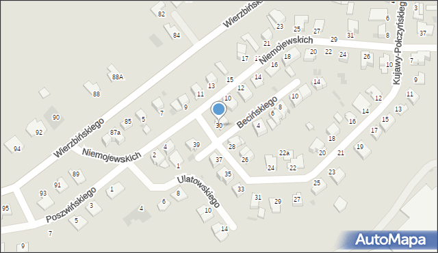 Inowrocław, Kujawy-Połczyńskiego Marcelego, 30, mapa Inowrocławia