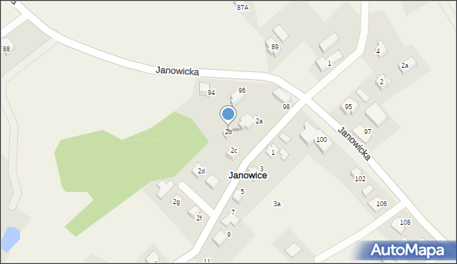 Janowice, Kubika Jana, 2b, mapa Janowice