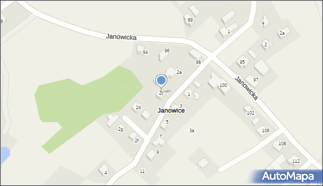 Janowice, Kubika Jana, 2c, mapa Janowice