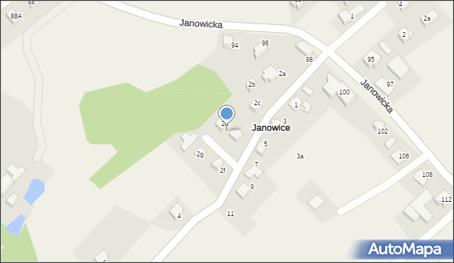 Janowice, Kubika Jana, 2e, mapa Janowice