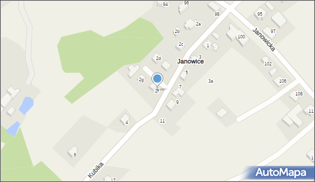 Janowice, Kubika Jana, 2f, mapa Janowice