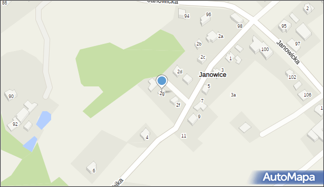 Janowice, Kubika Jana, 2g, mapa Janowice