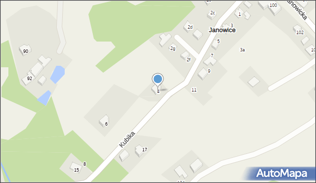 Janowice, Kubika Jana, 4, mapa Janowice