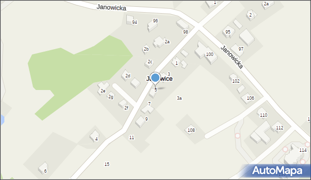 Janowice, Kubika Jana, 5, mapa Janowice