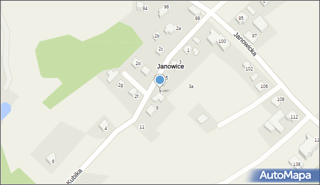 Janowice, Kubika Jana, 7, mapa Janowice