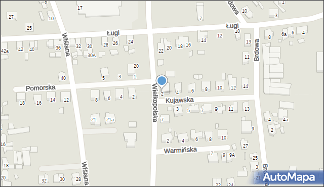 Jarocin, Kujawska, 2, mapa Jarocin