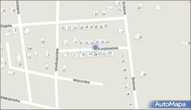 Jarocin, Kurpiowska, 15, mapa Jarocin