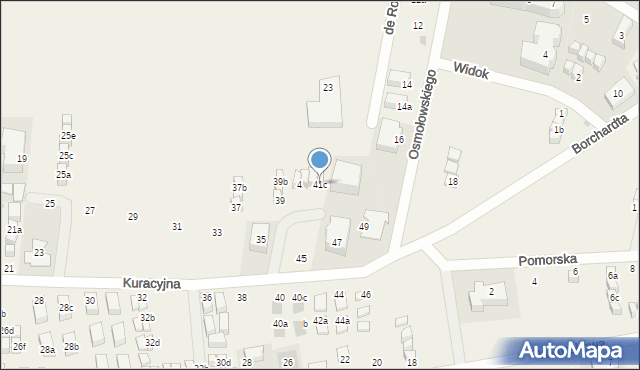 Jastrzębia Góra, Kuracyjna, 41c, mapa Jastrzębia Góra