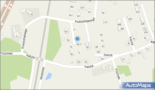 Jawiszowice, Kusocińskiego Janusza, 73, mapa Jawiszowice