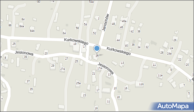 Jedlicze, Kurkowskiego Maurycego, 15, mapa Jedlicze