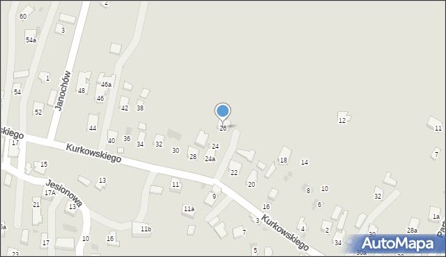 Jedlicze, Kurkowskiego Maurycego, 26, mapa Jedlicze