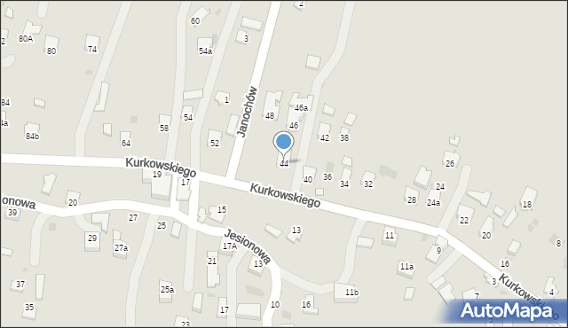 Jedlicze, Kurkowskiego Maurycego, 44, mapa Jedlicze