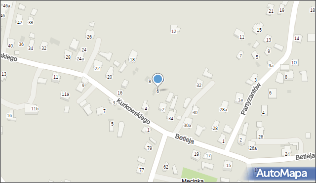Jedlicze, Kurkowskiego Maurycego, 6, mapa Jedlicze