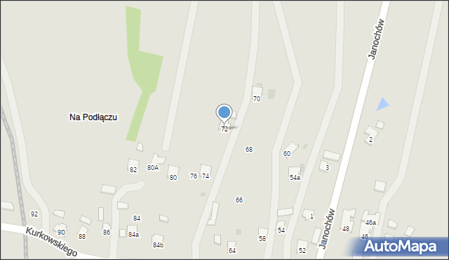 Jedlicze, Kurkowskiego Maurycego, 72, mapa Jedlicze