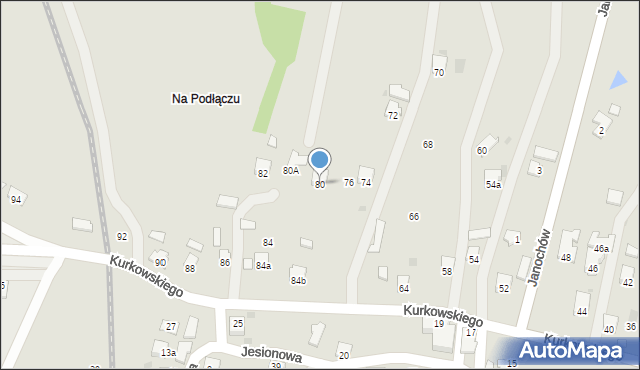 Jedlicze, Kurkowskiego Maurycego, 80, mapa Jedlicze
