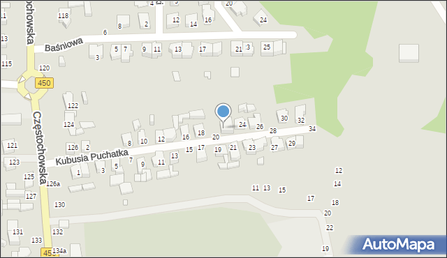 Kalisz, Kubusia Puchatka, 22, mapa Kalisza