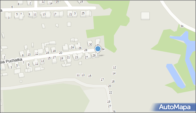 Kalisz, Kubusia Puchatka, 29a, mapa Kalisza