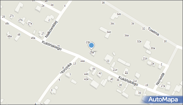 Kalisz, Kuklińskiego Ryszarda, gen., 23a, mapa Kalisza
