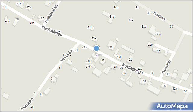 Kalisz, Kuklińskiego Ryszarda, gen., 44, mapa Kalisza