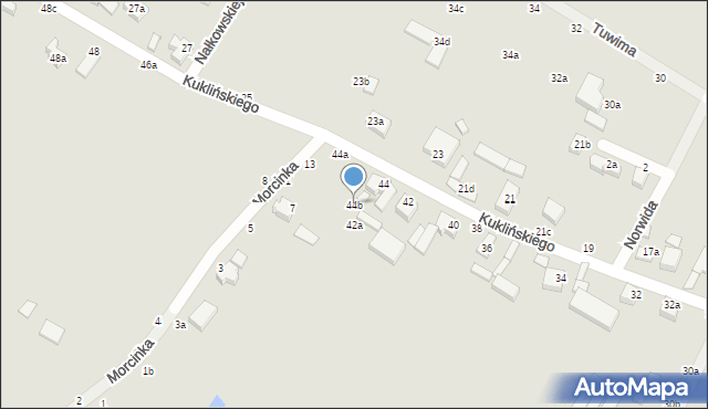 Kalisz, Kuklińskiego Ryszarda, gen., 44b, mapa Kalisza