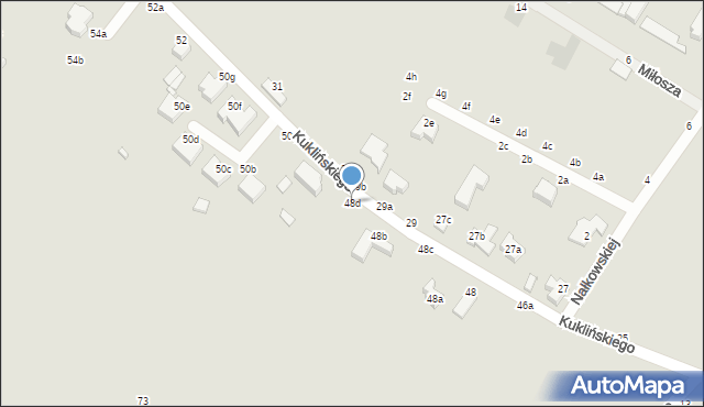 Kalisz, Kuklińskiego Ryszarda, gen., 48d, mapa Kalisza