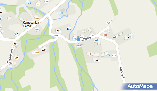 Kamesznica, Kuboski, 499, mapa Kamesznica