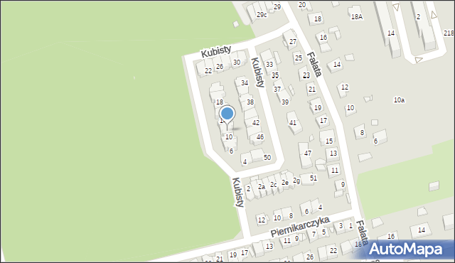 Katowice, Kubisty Stanisława, bł. ks., 12, mapa Katowic