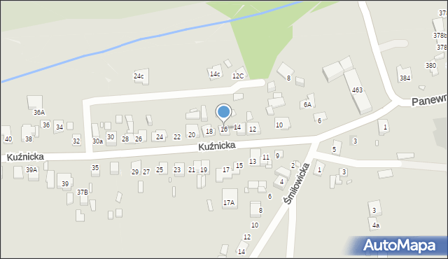 Katowice, Kuźnicka, 16, mapa Katowic