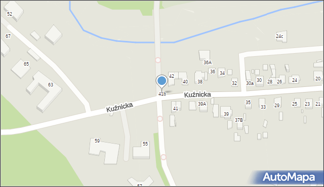 Katowice, Kuźnicka, 41b, mapa Katowic