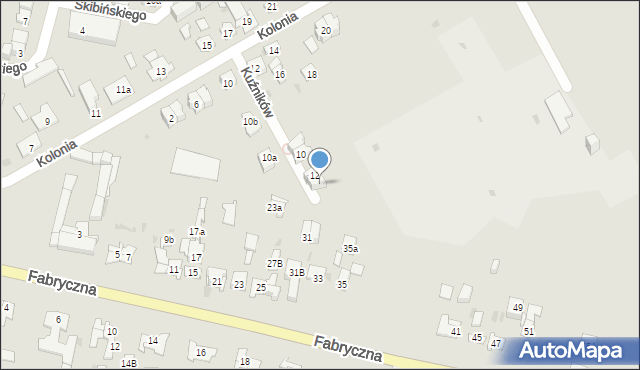 Kielce, Kuźników, 14, mapa Kielc