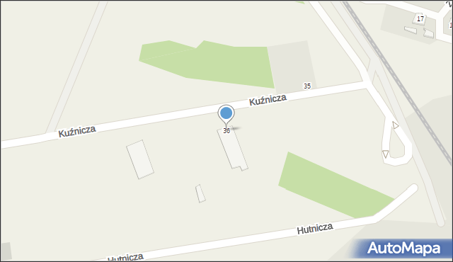 Kornica, Kuźnicza, 36, mapa Kornica