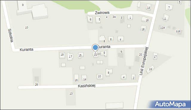 Kościelec, Kuranta St., ks., 11, mapa Kościelec