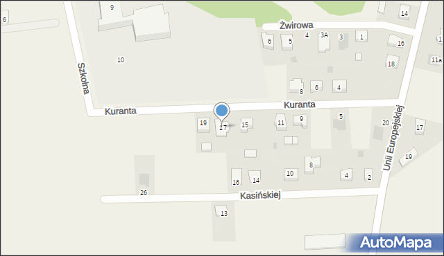 Kościelec, Kuranta St., ks., 17, mapa Kościelec