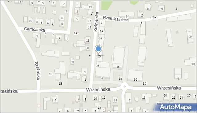 Kostrzyn, Kuśnierska, 2D, mapa Kostrzyn